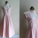 Vintage 1940s Dress Pink Confection Cotton Sun Dress