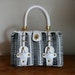 Vintage 1960s Leather and Wicker Handbag