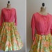 Vintage 1960s Dress Quilted Hostess Dress