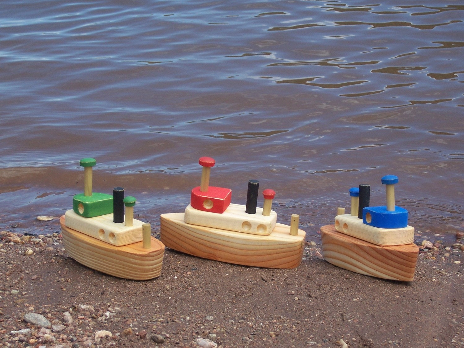 Wooden Tug Boat Toy/Boat Collector Decoration/Sandbox