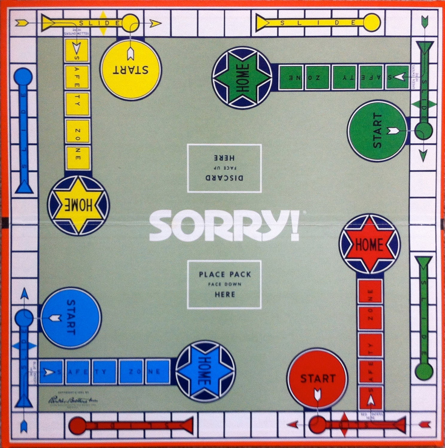 1972 Sorry Board Game