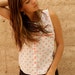 POLKA dot 80s bright TOP button up down TANK top