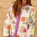 90s ABSTRACT neon contrast ski oversize SPRING summer jacket