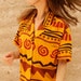 IKAT style BRIGHT southwest button up down TANK top shirt