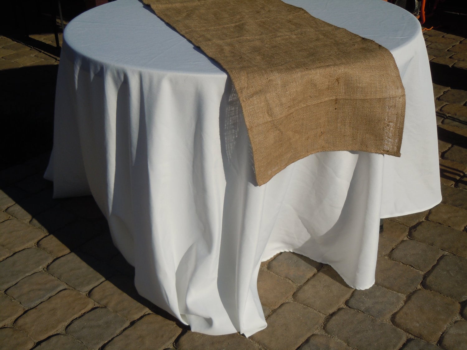Rustic Burlap Table Runner 89 Inches Long Ready To Ship Zoom