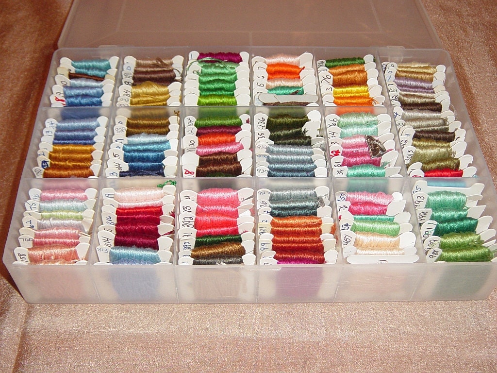 DMC Embroidery Floss Collection With Plastic Storage