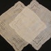 Set of 2 White Cut Work Hankies