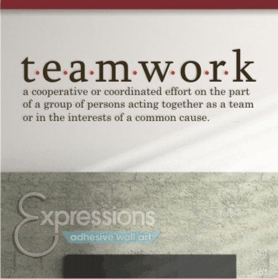 items-similar-to-teamwork-definition-vinyl-decal-home-decor-wall