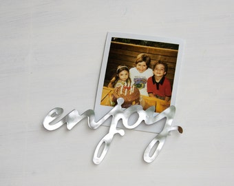 Fridge Magnet Word Enjoy in Mirror Acrylic