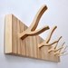 Wall Hooks, Modern Twig Coat Rack - 5-Peg TWIGGY series 'Straight and Narrow'