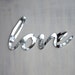 Mirror Love Word Sign, Wall Decor, typography, handwriting, signage