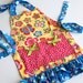 ON SALE Children's Fancy Girls Apron with Ruffles, Yellow Floral Butterflies and Polka Dots