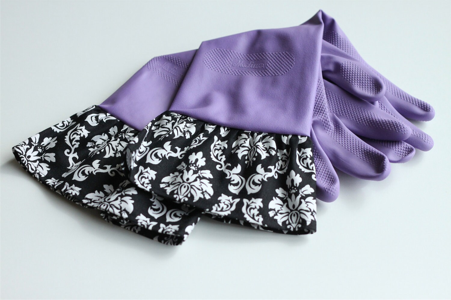 Fancy Ruffled Rubber Gloves Cleaning Gloves Dishwashing