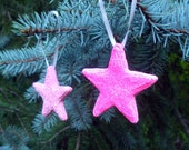 Unique Pink Star Ornament Sugar Fun Hand Made To Order Baby Girl Christmas Weddings Baby Shower Girls Room Decor Cake Topper Hope Fun Favor