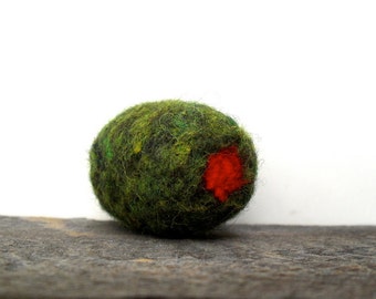 Catnip Cat toy martini olive needle felted