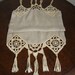 RESERVED for Debbie: Circa 1910 Natural Colored LinenTable Runner with Crochet Edging