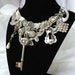 Steampunk Key Necklace, Key to my heart, Victorian Noir, Custom made. OOAK silver setting, made to order, La Marelle Couture