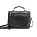 Leather messenger bag - Vintage black leather satchel bag