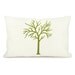 50% OFF SALE - Tree Decorative Pillow, Throw Pillow Cover, Spring / Summer Decor | Tree Pillow Case in Apple Green, Off White & Damask Back