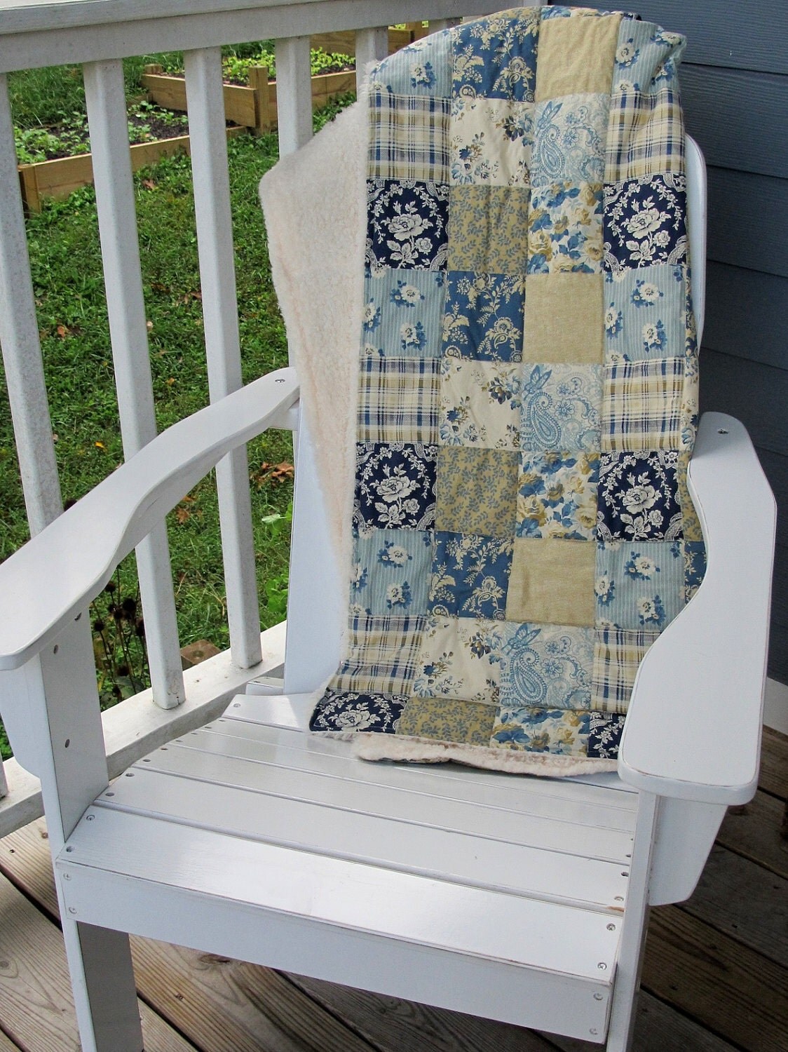 Country Blues Cozy Quilt Soft Quilted Blanket by chasitypetersen