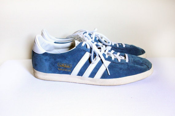 Items similar to 1990's does '60's Blue Suede Adidas Gazelle Sneaker ...
