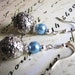 Vintage Flower ... Froshjewels original earrings ...blue, floral, pearl
