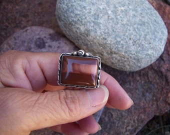 Sterling Silver Mohave Jasper Ring Size 11
