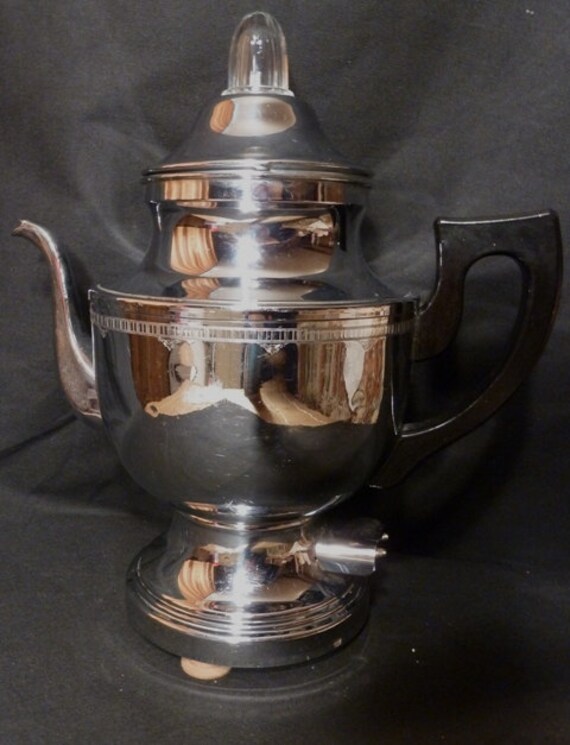 Vintage Chrome Farberware Percolating Coffee Pot by ringsted