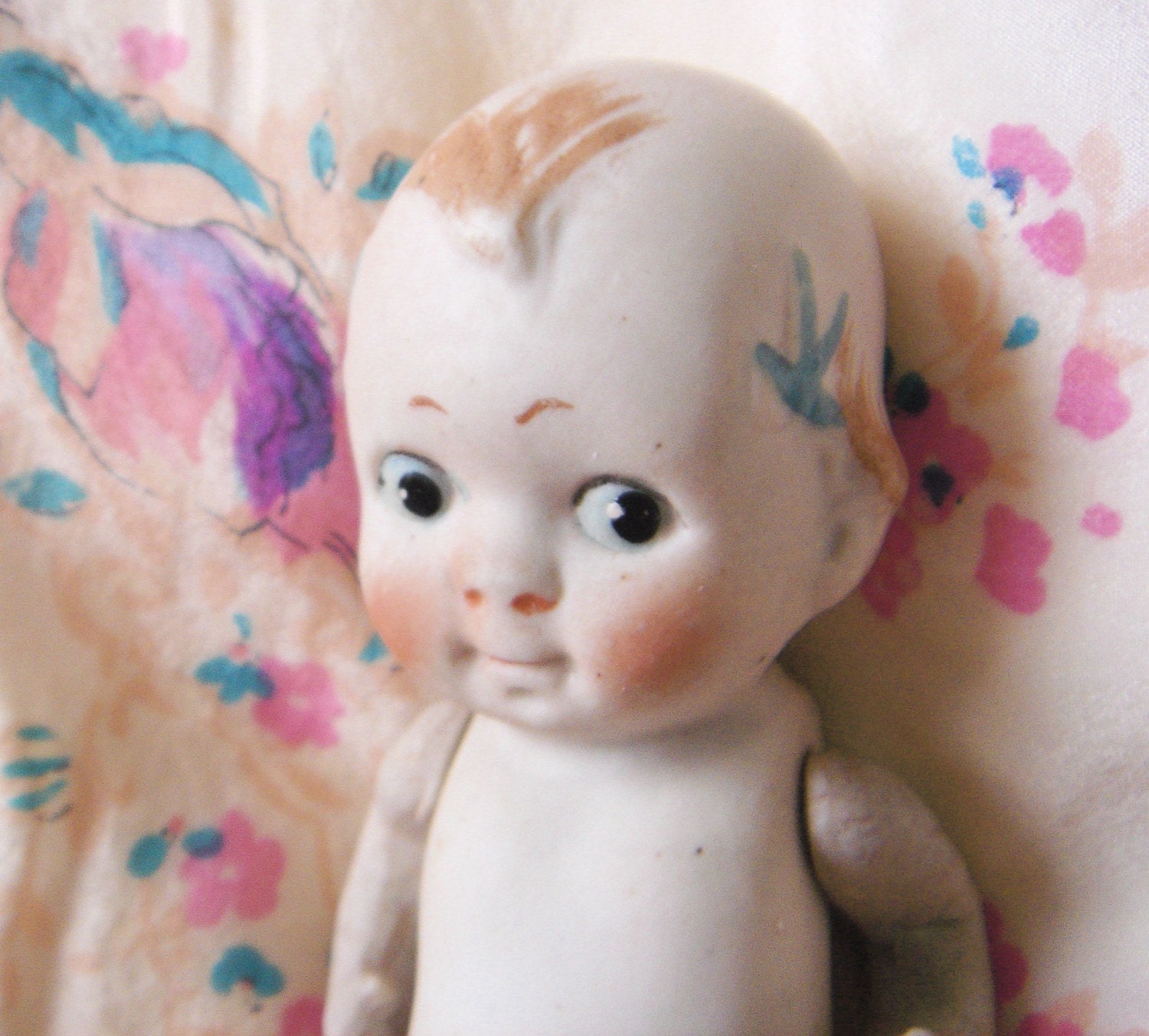 Antique Bisque Kewpie Doll with Bows