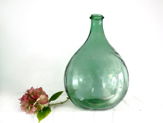 bottle vintage french holder by glass french large extra FrenchMelody demijohn bottle green