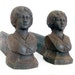 Pair 1800s French women Figural Andirons Gorgeous