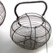 French vintage wire fruits basket, eggs basket