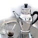 Circa 1930 , COMPLETED French antique coffee pot in chromed metal, art deco style