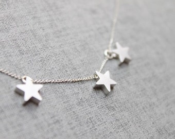 Simple Three STAR Necklace - S2075-1