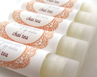 Chai Tea Lip Balm, fall flavor lip gloss, chai spice lip balm