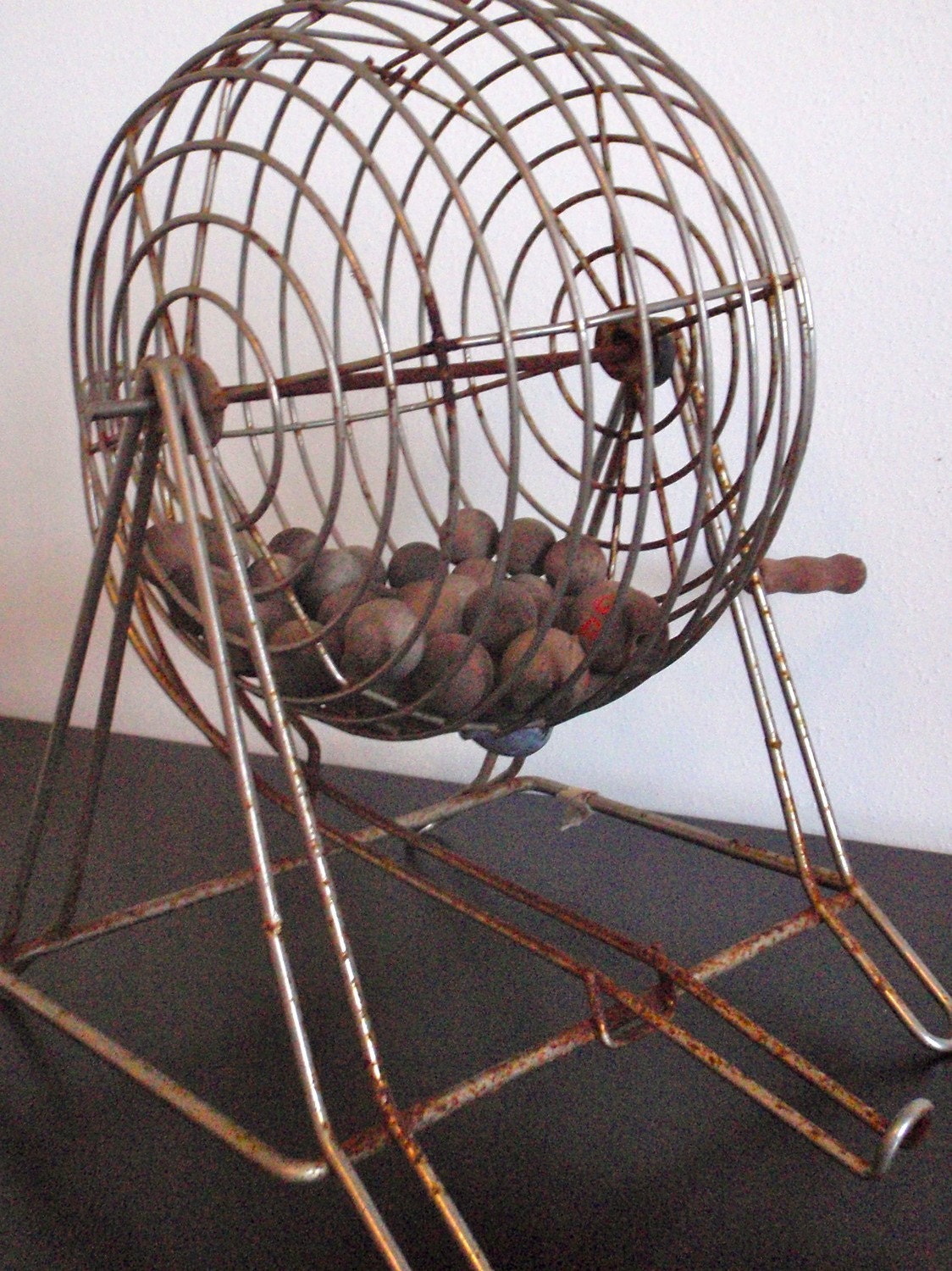 Funky Large Vintage Bingo Cage