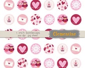 Valentine bottle cap images, bottlecap images, one inch circles, digital collage sheet - Instant Download Il_170x135