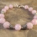 Pink Kunzite & Sterling Silver Bali Bead Bracelet