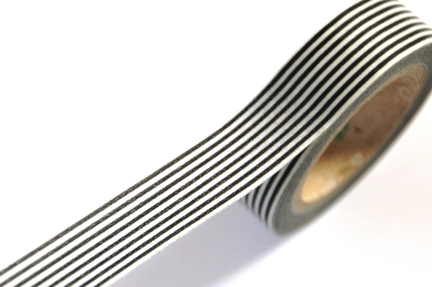 1 Roll of Black and White Pinstripe Masking by KatieDarlingPaperCo