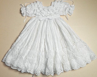 White Christening Gown with White Cotton Slip - MADE TO ORDER