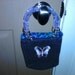 Handmade Purple Jean/Denim Pocket Purse with polyester handles