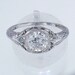 Gorgeous EDWARDIAN Platinum & Diamond Filigree Ring, 1.04ct center I color, VS2 clarity