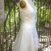 Daytime Fit and Flare Short Silk Wedding Dress made to order