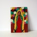 mexican folk art original painted portrait- our lady of guadalupe: mighty finds