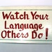 vintage hand painted manners sign