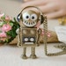 1pcs 75mmx35mm Antiqued Bronze Color Robot Pendant