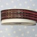 French Wired Ribbon - 3 yds - red black gray silver woven - 1 inch wide - yardage