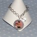 Audrey Hepburn Breakfast at Tiffany's Charm Bracelet SS Ornate Chain