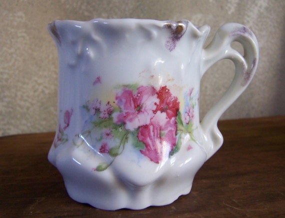 Vintage Victorian hand painted SHAVING Mug circa late 1800s