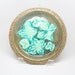 Handmade, Glass Infused, Stoneware Butterfly Plate in Olive and Aqua